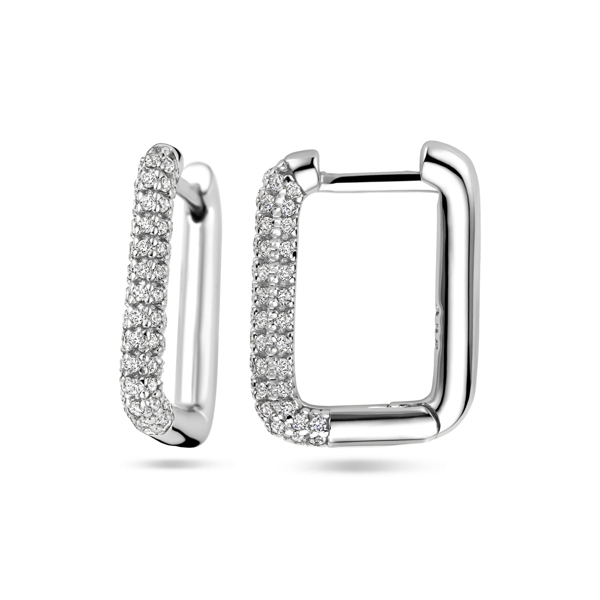 vDam Klapoorringen Zirkonia Zilver Gerhodineerd 1338573