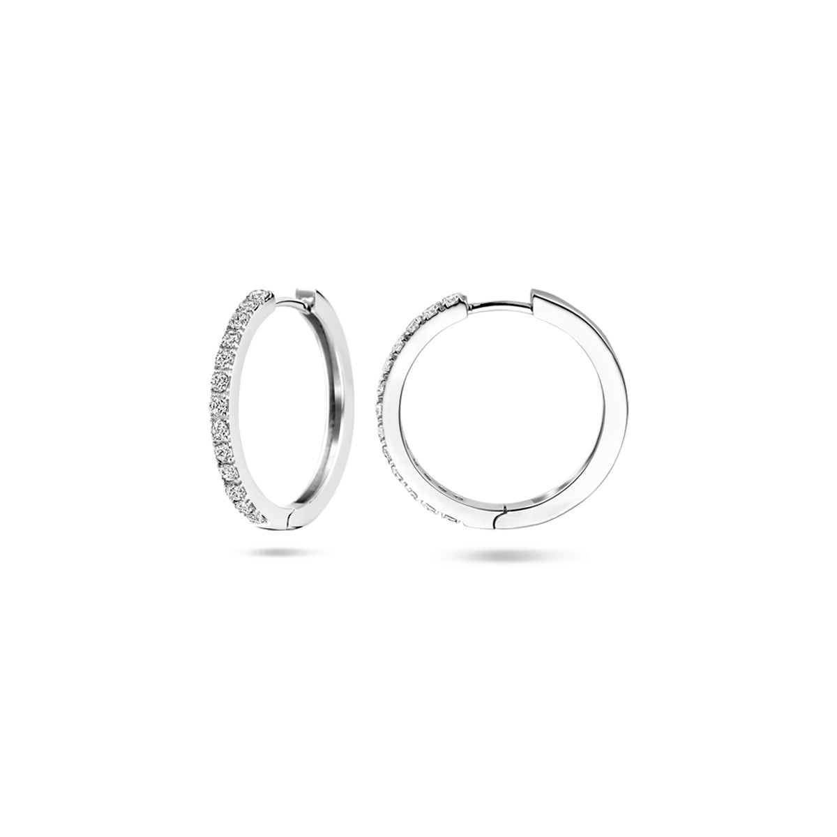 vDam Klapoorringen Zirkonia Zilver Gerhodineerd 1338949