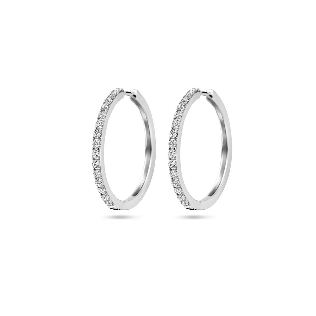 vDam Klapoorringen Zirkonia Zilver Gerhodineerd 1338950