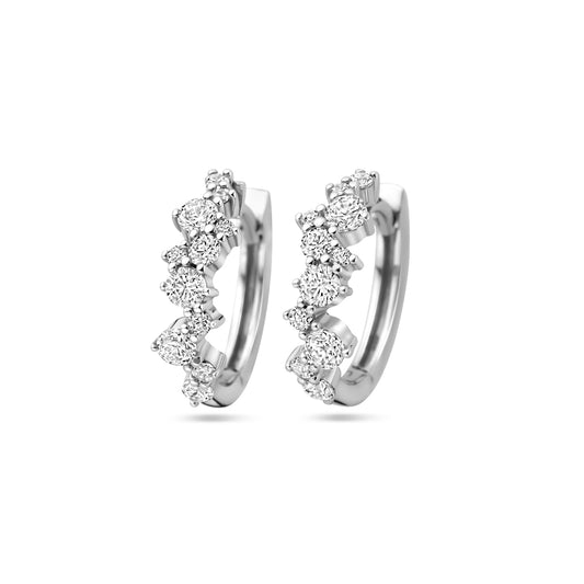 vDam Klapoorringen Zirkonia Zilver Gerhodineerd 1339018