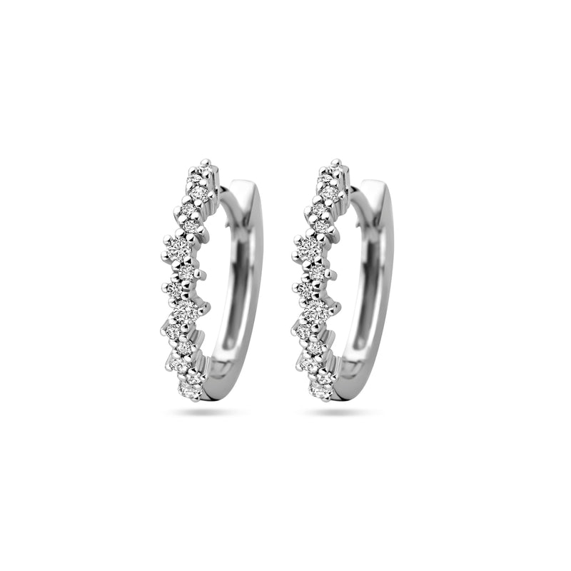 vDam Klapoorringen Zirkonia Zilver Gerhodineerd 1339024