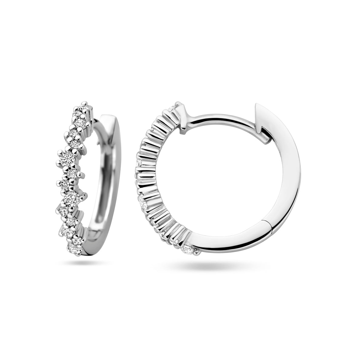 vDam Klapoorringen Zirkonia Zilver Gerhodineerd 1339024