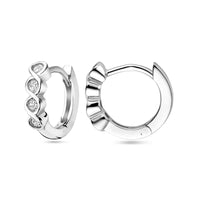 vDam Klapoorringen Zirkonia Zilver Gerhodineerd 1339089