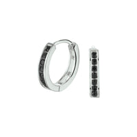 vDam Klapoorringen Zwart Zirkonia Zilver Gerhodineerd 1331371