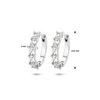 vDam Klaproorringen Zirkonia Zilver Gerhodineerd 1335168