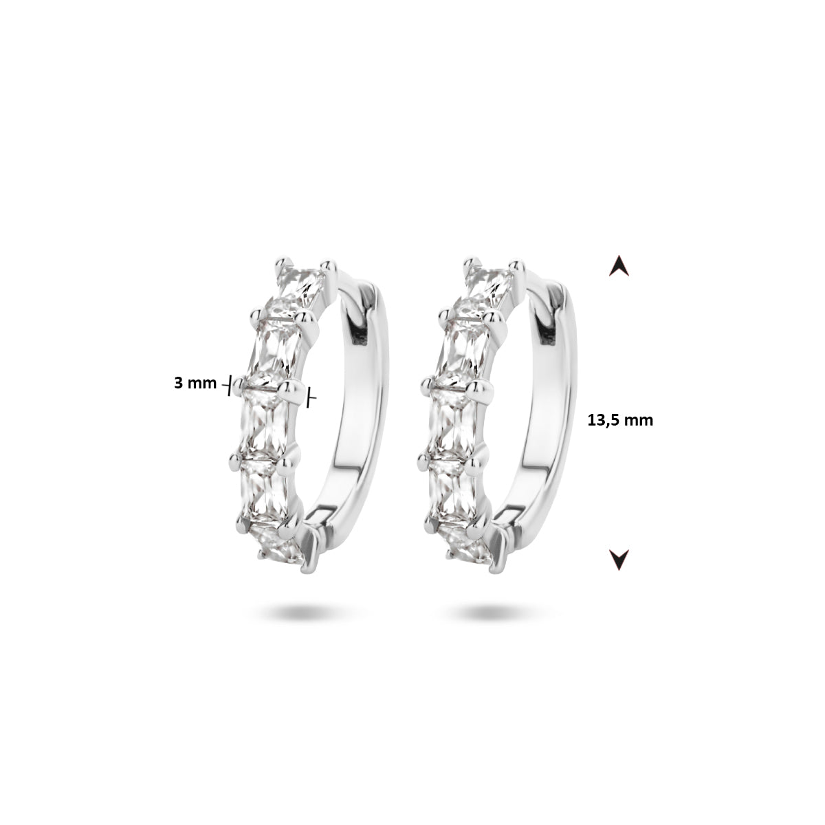 vDam Klaproorringen Zirkonia Zilver Gerhodineerd 1335168