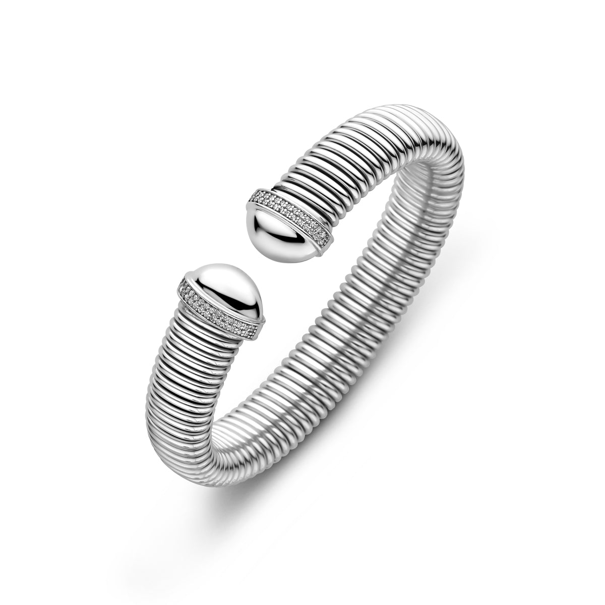 vDam Klemband Tubogas Zirkonia 13 Mm Zilver Gerhodineerd 1339287