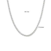 vDam Koord 3,5 Mm Zilver Gerhodineerd 1334732  40cm