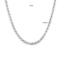 vDam Koord 5,2 Mm Zilver Gerhodineerd 1334716  45cm