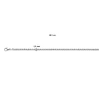 vDam Koord Massief 2,7 Mm Zilver Gerhodineerd 1337044  18.5cm