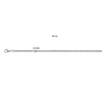 vDam Koord Massief 2,7 Mm Zilver Gerhodineerd 1337067  45cm