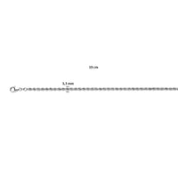 vDam Koord Massief 3,3 Mm Zilver Gerhodineerd 1337073  19cm