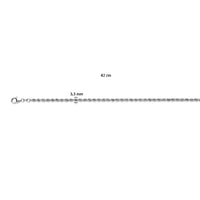 vDam Koord Massief 3,3 Mm Zilver Gerhodineerd 1337087  50cm