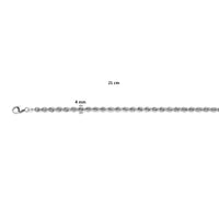 vDam Koord Massief 4,0 Mm Zilver Gerhodineerd 1337100  21cm