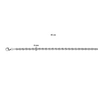 vDam Koord Massief 4,0 Mm Zilver Gerhodineerd 1337104  45cm