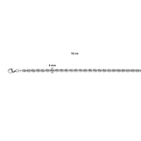 vDam Koord Massief 4,0 Mm Zilver Gerhodineerd 1337108  50cm