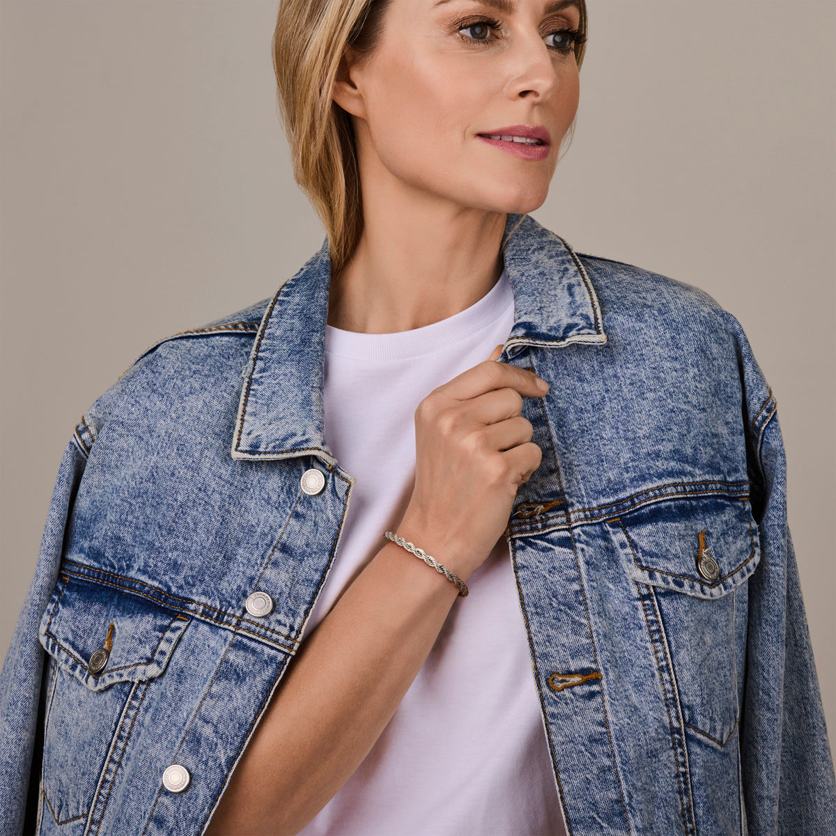 vDam Koord Massief 5,5 Mm Zilver Gerhodineerd 1337119cm  19cm