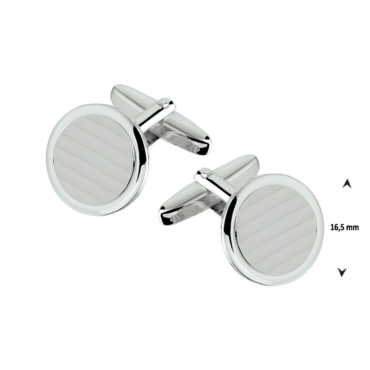 vDam Manchetknopen Gediamanteerd Zilver Gerhodineerd 1329823