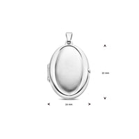 vDam Medaillon Ovaal Poli/mat 30 Mm Zilver Gerhodineerd 1340460