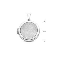 vDam Medaillon Poli/glitter Gediamanteerd 30 Mm Zilver Gerhodineerd 1340388