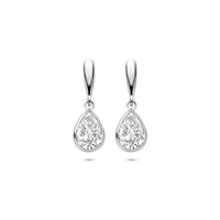 vDam Oorhangers Druppel Zirkonia 20 Mm Zilver Gerhodineerd 1341723