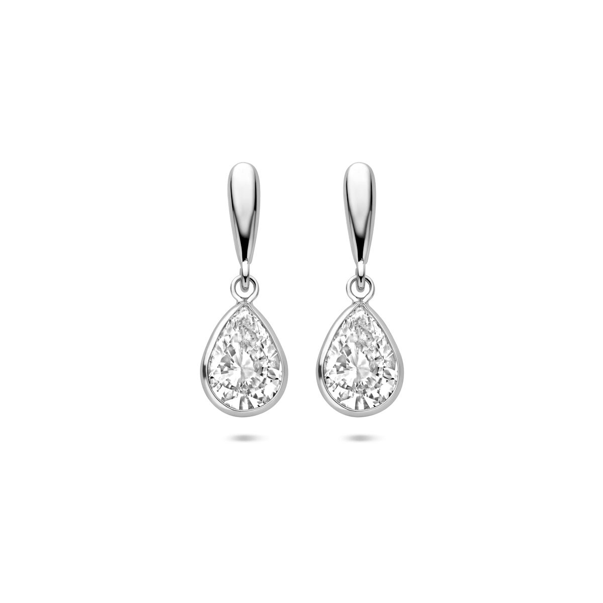 vDam Oorhangers Druppel Zirkonia 20 Mm Zilver Gerhodineerd 1341723