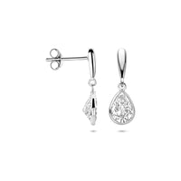 vDam Oorhangers Druppel Zirkonia 20 Mm Zilver Gerhodineerd 1341723