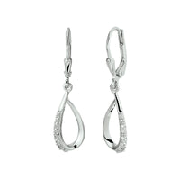 vDam Oorhangers Druppel Zirkonia Brisur Haak Zilver Gerhodineerd 1329920