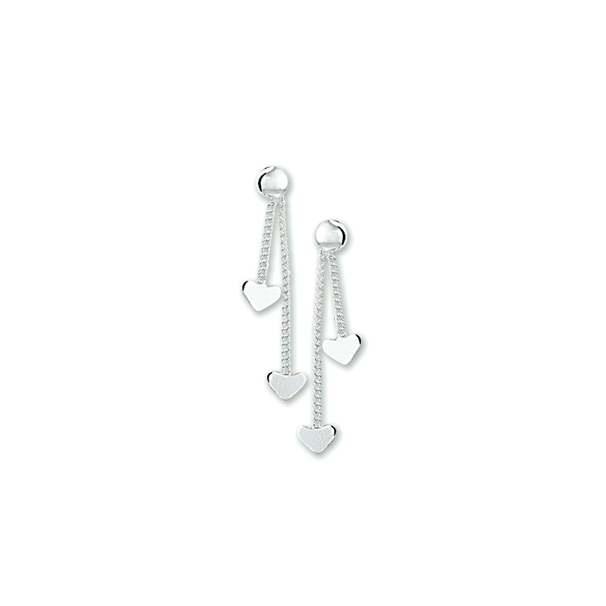 vDam Oorhangers Hart Zilver Gerhodineerd 1327452