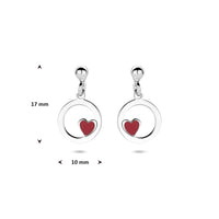 vDam Oorhangers Hartje 17 Mm Zilver Gerhodineerd 1341862