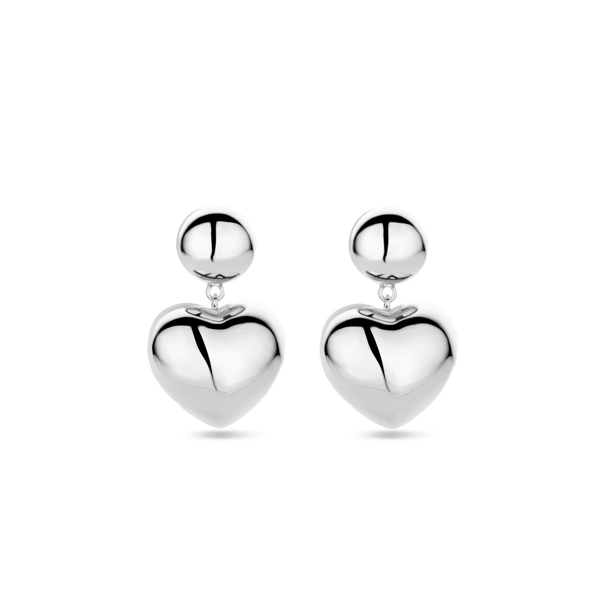 vDam Oorhangers Hartje 32 Mm Zilver Gerhodineerd 1340053