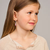 vDam Oorhangers Hartjes Emaille Brisur Haak 25 Mm Zilver Gerhodineerd 1339729