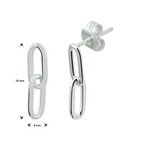 vDam Oorhangers Paperclip Zilver Gerhodineerd 1332303