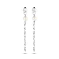 vDam Oorhangers Parel En Bolletjes Zilver Gerhodineerd 1336000