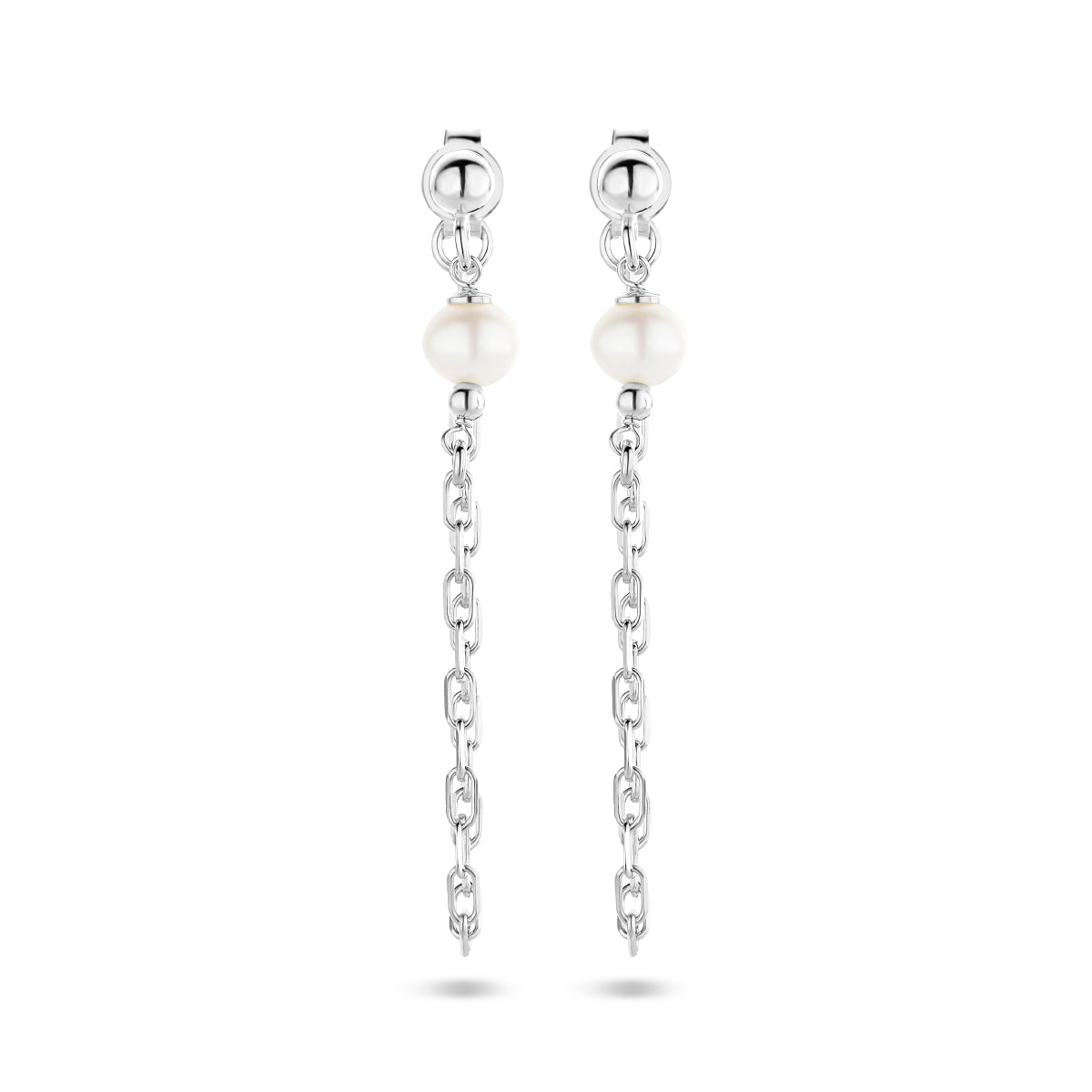 vDam Oorhangers Parel En Bolletjes Zilver Gerhodineerd 1336000