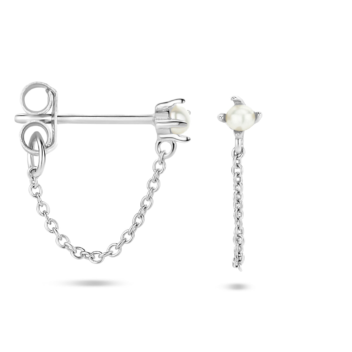 vDam Oorhangers Parel Zilver Gerhodineerd 1335205