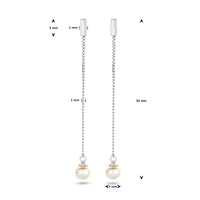 vDam Oorhangers Parel Zilver Gerhodineerd 1338446