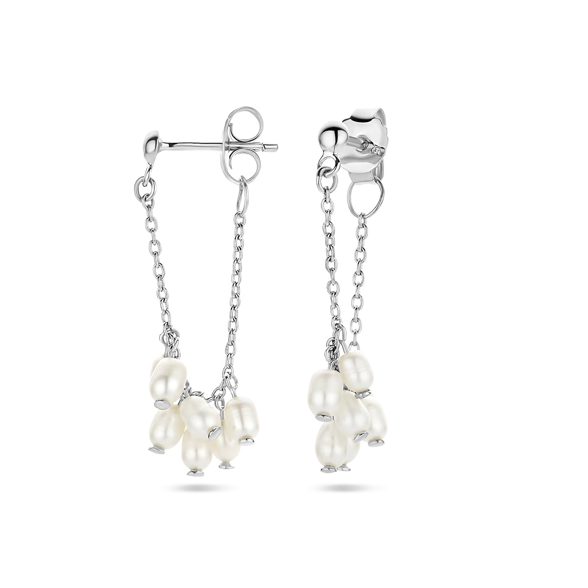 vDam Oorhangers Parels Zilver Gerhodineerd 1336931