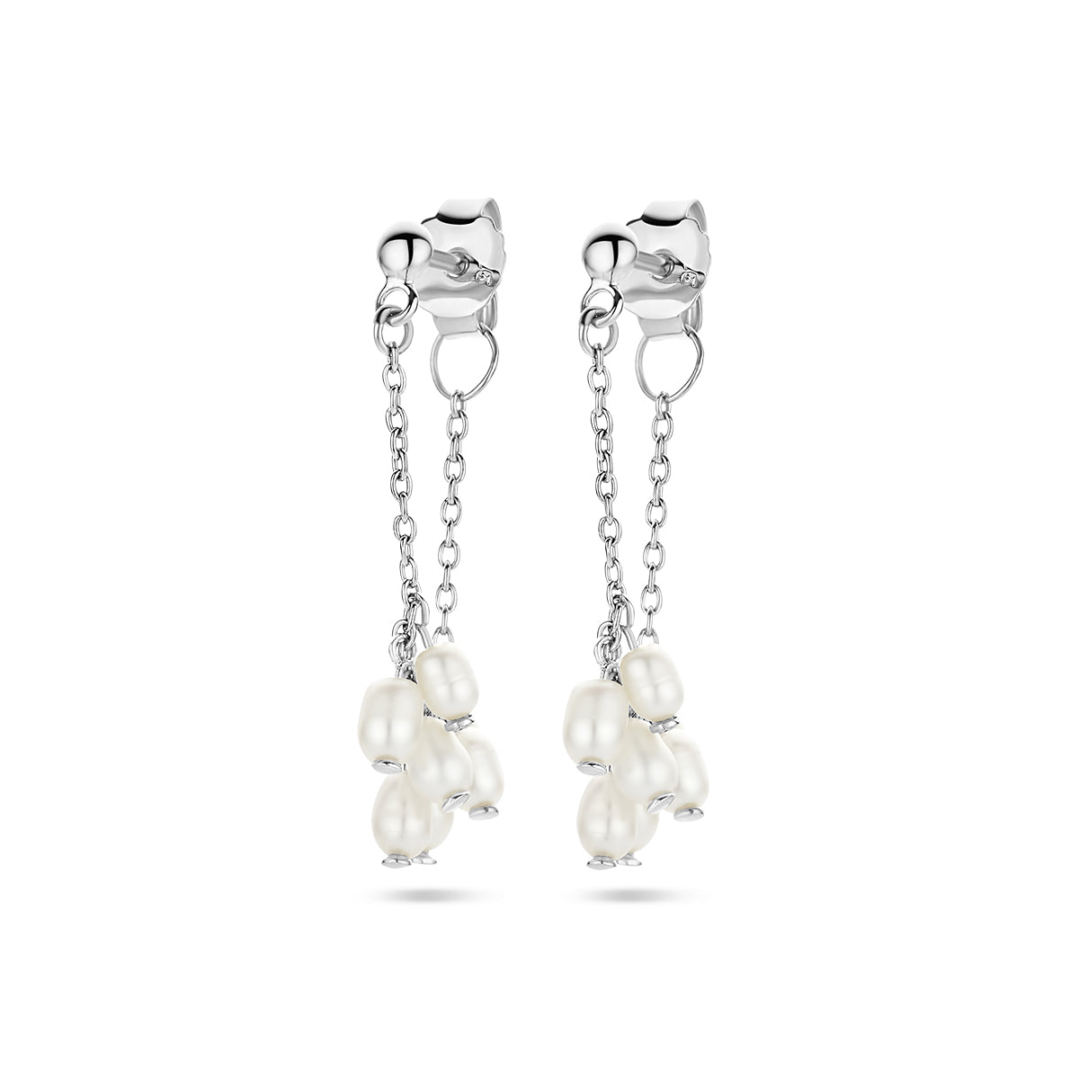 vDam Oorhangers Parels Zilver Gerhodineerd 1336931