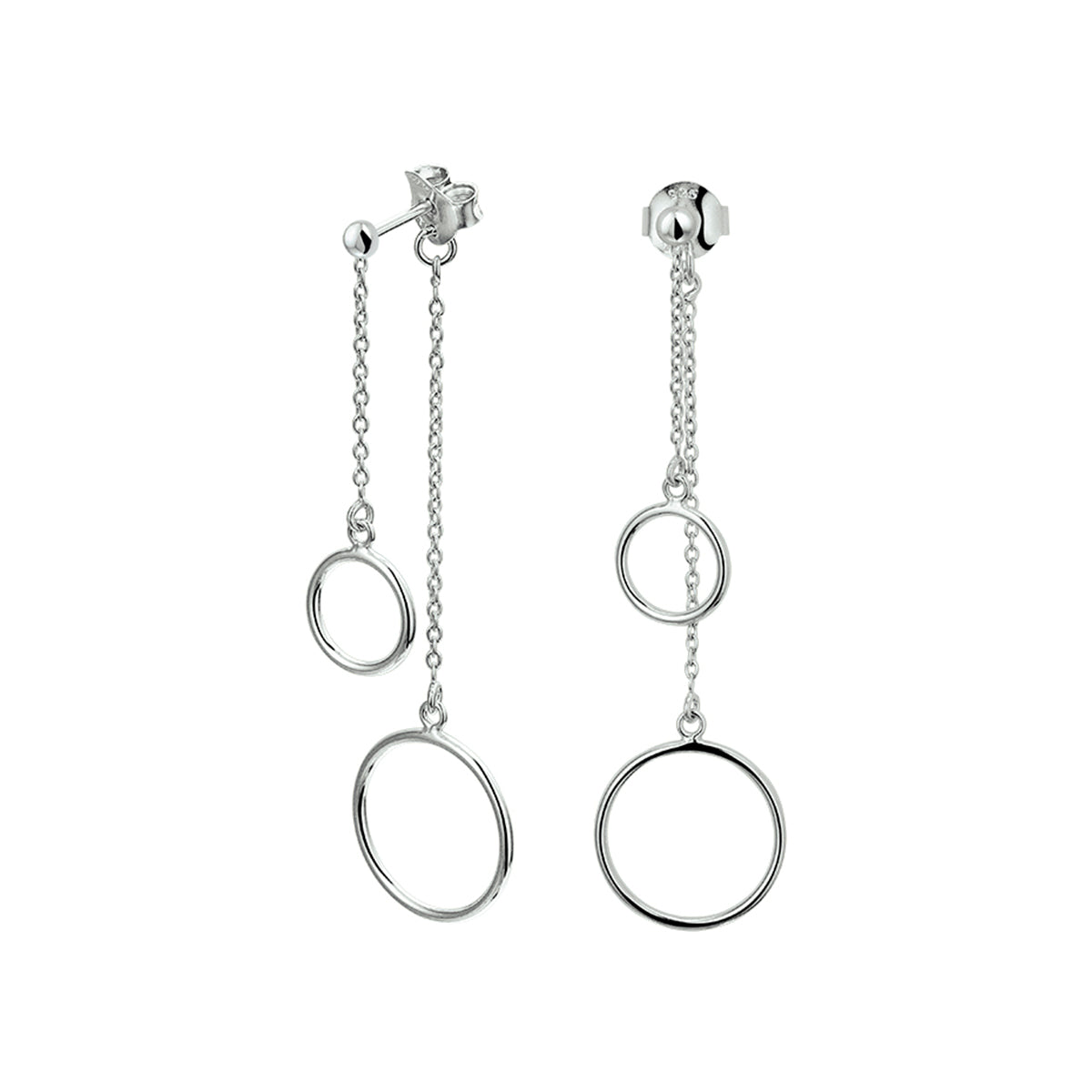 vDam Oorhangers Rondjes Zilver Gerhodineerd 1327738