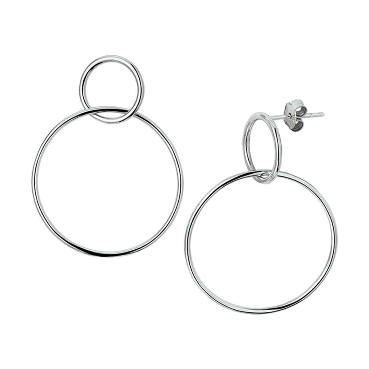 vDam Oorhangers Rondjes Zilver Gerhodineerd 1329150