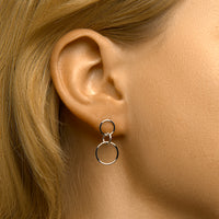 vDam Oorhangers Rondjes Zilver Gerhodineerd 1333457