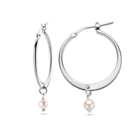 vDam Oorhangers Synth Parel Zilver Gerhodineerd 1338256