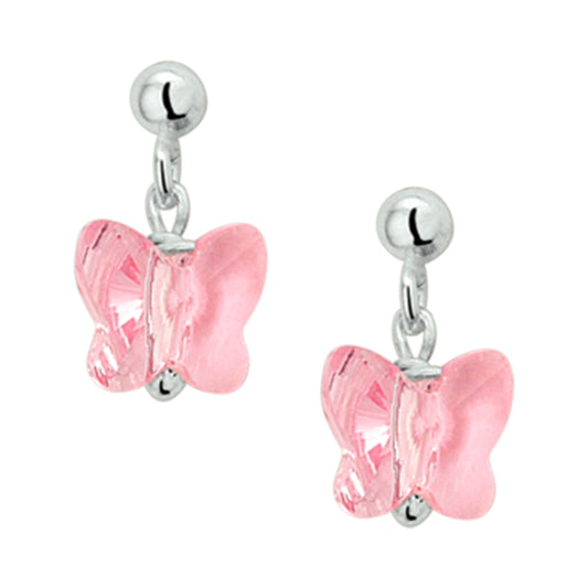 vDam Oorhangers Vlinder Strass Zilver Gerhodineerd 1327404