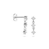 vDam Oorhangers Zirkonia 16 Mm Zilver Gerhodineerd 1341001