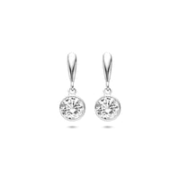 vDam Oorhangers Zirkonia 18 Mm Zilver Gerhodineerd 1341724