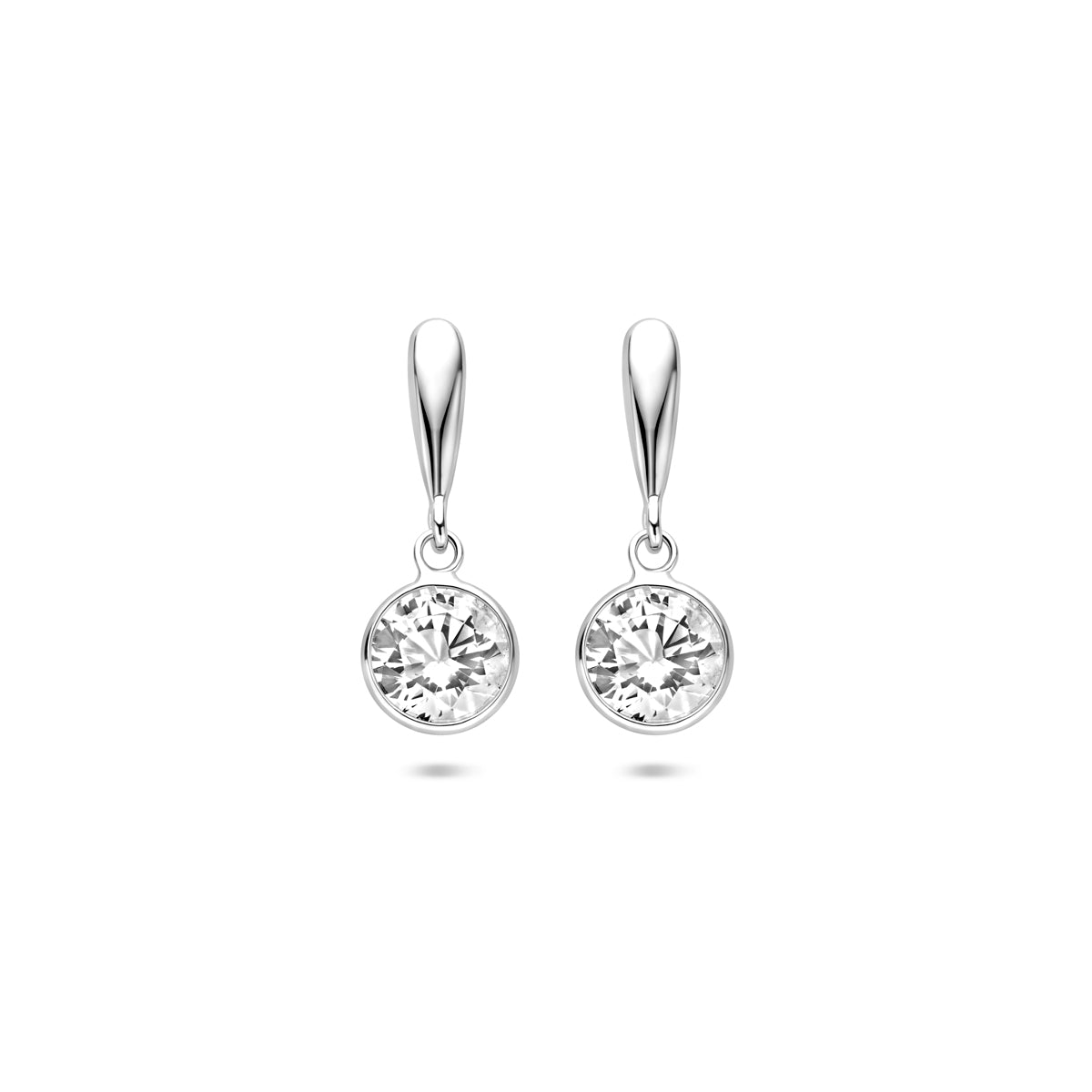 vDam Oorhangers Zirkonia 18 Mm Zilver Gerhodineerd 1341724