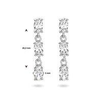 vDam Oorhangers Zirkonia 20,5 Mm Zilver Gerhodineerd 1335384