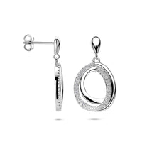 vDam Oorhangers Zirkonia 25 Mm Zilver Gerhodineerd 1341331