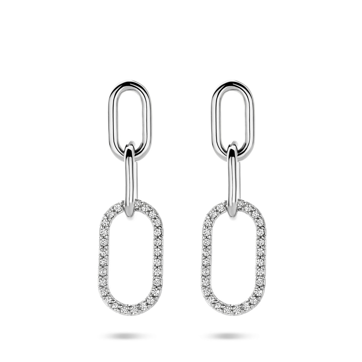 vDam Oorhangers Zirkonia 30 Mm Zilver Gerhodineerd 1340972